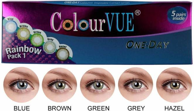 MaxVue Vision ColorVue Trublends One-Day Rainbow Pack1 farebné šošovky nedioptrické 5 párov