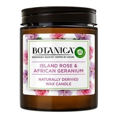 AIR WICK Botanica Vonná sviečka Island rose & African geranium 205g