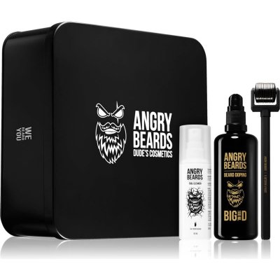 Angry Beards Dude's Cosmetics Bear Roller + Beard Doping BIG D 100 ml + Tool Cleaner 50 ml