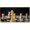 Foto obraz sklenený horizontálny šach 100x50 cm
