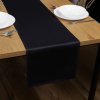 Biante Saténový behúň na stôl polyesterový Satén LUX-026 Čierny 20x120 cm