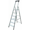 Jednostranný schodík, 6 priečok, hliníkový, KRAUSE Safety