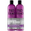 Tigi Therapy For Blondes set Bed Head Dumb Blonde Shampoo šampón pre blond vlasy 750 ml Dumb Blonde Conditioner kondicionér pre blond vlasy 750 ml