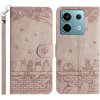 Peňaženkové kožené puzdro Cat Embossing na Xiaomi Redmi Note 13 Pro - Sivá