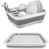 Royal Kitchen RK-3973 Skladací odkvapkávač na riad 36,3 x 31 x 11,8 cm, šedo-biely