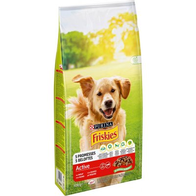 Purina Friskies Adult Dog Active with Beef - 10 kg