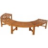 Lavička na strom Pánska 250 cm polkruhová BEZ opierky, teak