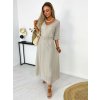 Fashionweek Čipkové dlhé šaty BOHO LACE IT-ESTERA Farba: Béžový, Veľkosť: Universal