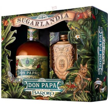 Don Papa Baroko 40% 0,7 l (darčekové balenie ploskačka)