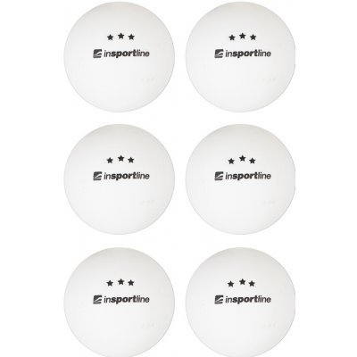 Pingpongové loptičky inSPORTline Elisenda S3 6ks biela