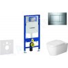 GEBERIT - Duofix Modul na závesné WC s tlačidlom Sigma30, lesklý chróm/chróm mat - Duravit ME by Starck - WC a doska, Rimless, SoftClose 111.300.00.5 NM6