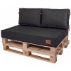 Golden Garden Paletové sedenie GG19 podsedák a vankúš 120cm x 80cm x 15cm Čierna