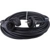 EMOS Vonkajší predlžovací kábel 20 m / 1 zásuvka / čierny / guma / 230 V / 2,5 mm2