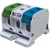 Univerzálna svorka SIMBLOCK STB 50-3X zelená/sivá/modrá Al/Cu 3x50mm2 trojpólová, 6 otvorov
