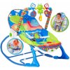 Majlo Toys Dojčenské ležadlo 3v1 s vibráciami Žabka - modré