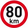 Reflexná samolepka rýchlosť 80 km, priemer 200 mm