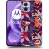Picasee silikónový prehľadný obal pre Motorola Edge 30 Neo - Purple Leaf