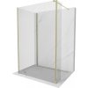 Mexen Kioto sprchová stena Walk-in 130 x 95 x 30 cm, transparentná, zlatá - 800-130-095-221-50-00-030