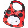 Podbradník pre deti a držiak na fľašku Lienka Baby Bib & Bottle Holder toTs-smarTrike červený od 0 mes