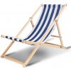 Yakimz ležadlo hojdacie ležadlo skladacie plážové ležadlo balkónové ležadlo ležadlo kreslo drevo modré biele