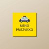 Nažehľovacie menovky na oblečenie (Kopírovat) - 2ks, Štvorec 2,3 × 2,3 cm, Policajné auto, Žltá