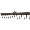 NoheGarden Hřeben hrabí 13 kolíků, plastový, hnědý