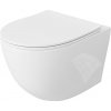 LAVITA Závesná WC misa SINTO bez manžerie so sedadlom z duroplastu biela