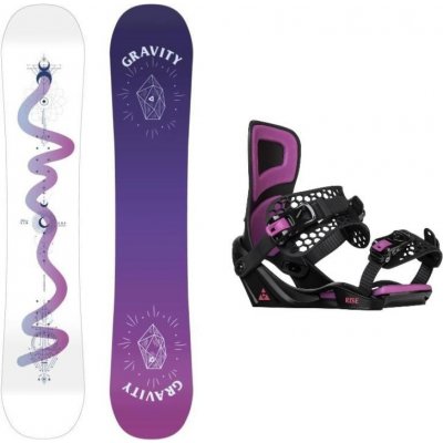 Gravity Sirene White 23/24 dámský snowboard + Gravity Rise black/purple vázání + sleva 400,- na příslušenství - 154 cm + S (EU 37-38)