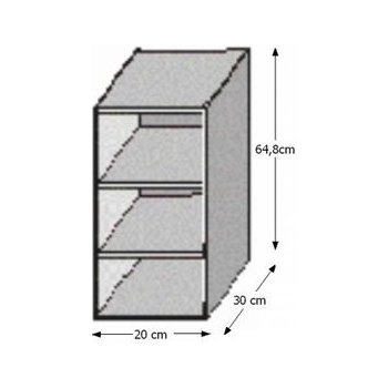 Kondela horná policová skrinka, venge, JURA B GO-20