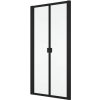 Ronal Divera Sprchové dveře 80 cm zalamovací, černé matné, čiré D22K0800607