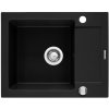 Pyramis Mido granitový drez 62x50 cm čierna 070167601