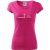 Jesus Saved My Life kríž ekg - Dámske tričko Pure - 2XL ( Purpurová )