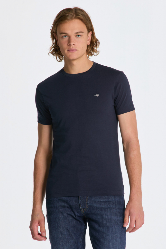 Gant tričko Slim Shield SS T-Shirt modré