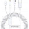 Baseus CAMLTYS-02 Superior Fast Charging Datový, 3v1 USB-C, Lightning, MicroUSB, 1,5m