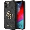 Guess PU 4G Metal Logo zadný kryt pre iPhone 12 Pro Max Grey