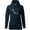 EKG bouldering - Mikina dámská Cape s kapucí - S ( Tmavomodrá (veľmi tmavá - skoro čierna) )