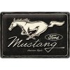 Donga Plechová ceduľa: Ford Mustang (Horse Logo Black) - 30x20 cm