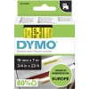 Dymo originál páska do tlačiarne štítkov, Dymo, 45808, S0720880, čierny tlač/žltý podklad, 7m, 19mm, D1