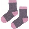 Detské bavlněné ponožky Emel - Čierna-Ružové - 100-76 Veľkosť: 19 - 22, Farba: Ružová