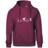 Karate EKG - Oversized mikina dámská Moon - kratšia + širšia - 2XL ( Fuchsiová )