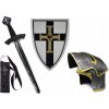 SÚPRAVA KRIŽIACKY ODEV MEČ PRILBA ŠTÍT POŠVA KOSTÝM PRE DETI