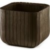 Keter Kvetináč Cube Planter 39,5 × 39,5 × 39,5 cm M whiskey hnedý
