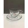 CAFFÉ MOLINARI Cherie Cappuccino šálka s podšálkou sklenená