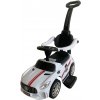Detské odrážadlo so zvukom a vodiacou tyčou Baby Mix RACER biele 20C45831