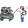 AKCIOVÁ SET SETMB-K203, Bezolejový kompresor 50l, 230V, 4 piesty s príslušenstvom | 2x1500W | Matabro SETMB-K203