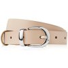 Brødrene Dámsky kožený opasok 90 cm | béžová O-OPD26/BEIGE90