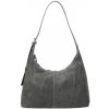 Mondo Italia Kožená kabelka na rameno 128 tmavošedá Made in Italy Tmavošedá