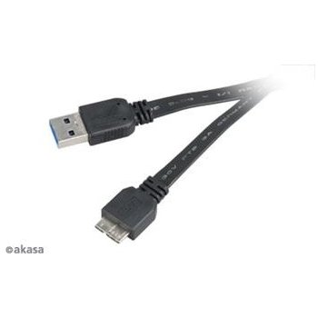 Akasa AK-CBUB13-15BK vysokorýchlostný USB 3.0 A - micro B, 150cm, černý