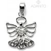 ADANITO AE069270 - Strieborný prívesok anjel so zirkónmi