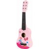 ECOTOYS FO18 Detská drevená gitara, ružová